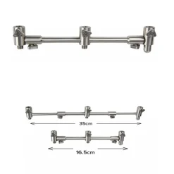 Carp Spirit INOX 300 - 2/3 Rod QR Adjustable Buzz Bar - Front