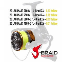 Daiwa 20 Laguna LT fertig bespult mit J-Braid X4 Schnur