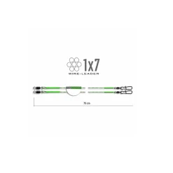 Jenzi Stahlvorfach 1X7 mit Wirbel-Karabiner