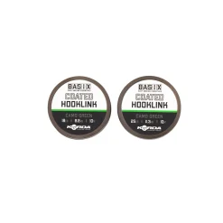 Korda Basix Coated Hooklink Vorfachmaterial Camo Green 10 m