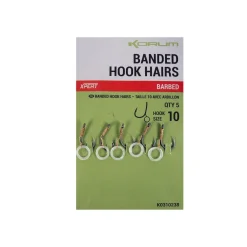 Korum Banded Hook Hairs - Barbed Gr.12 5 Stück