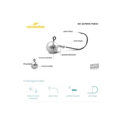Lieblingsköder Spitze Haken Jigköpfe Expertenset M11 + 5 Gummifische