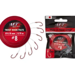 Magic Trout Forellenhaken Paste rot 70 cm - Gr. 10