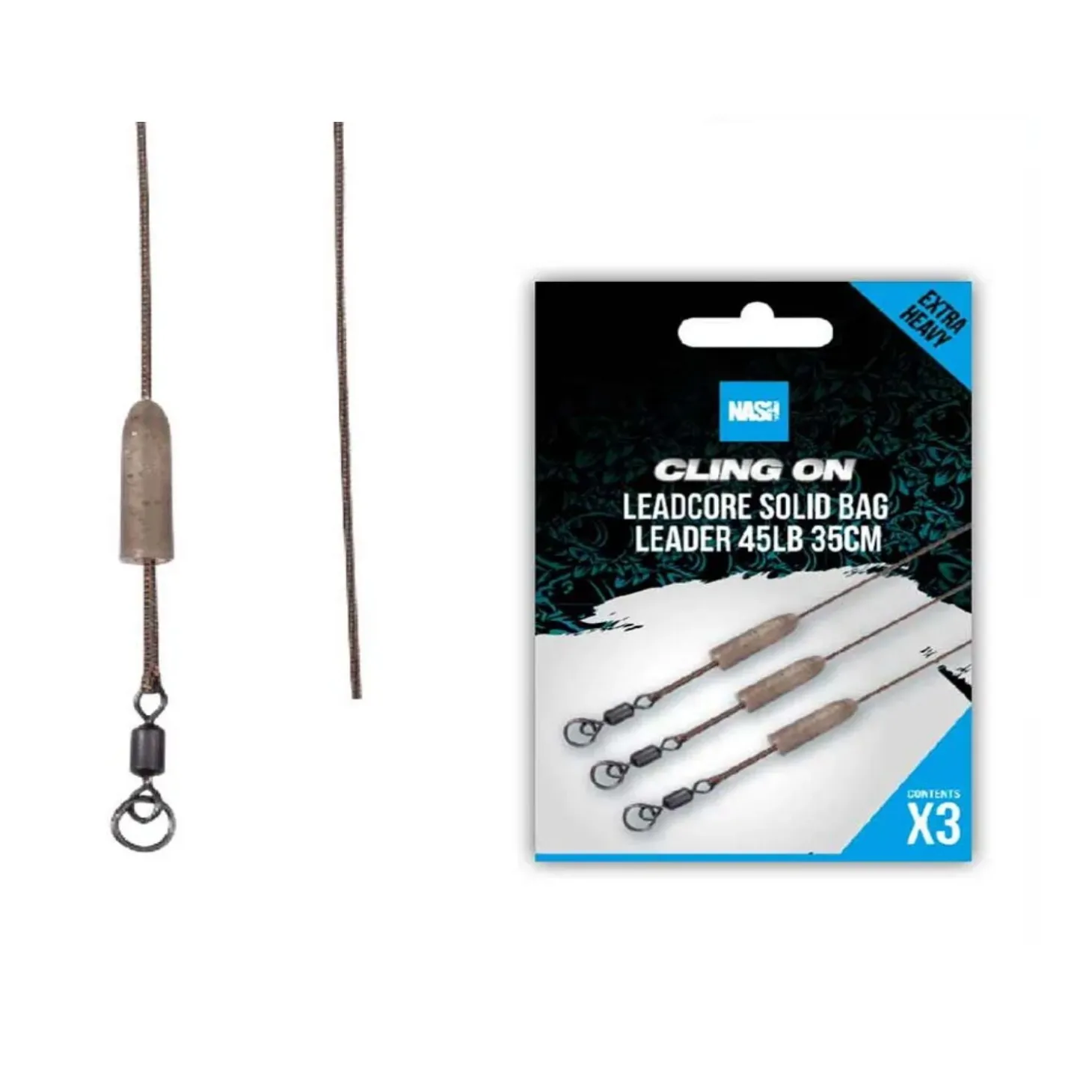 Nash Cling On Leadcore Solid Bag Leader 35cm