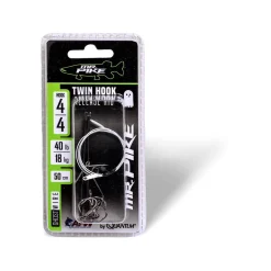Quantum #2 Mr. Pike Ghost Traces Twin Hook-Release-Rig weiß Haken: 2 Vorfach: 50cm