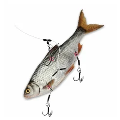 Quantum #2 Mr. Pike Ghost Traces Twin Hook-Release-Rig weiß Haken: 2 Vorfach: 50cm