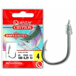 Quantum Crypton Big Trout Vorfachhaken Black Nickel 180 cm