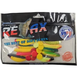 Relax Aqua 8,0 cm Farbmix FLUO Gummifisch 10er Packung