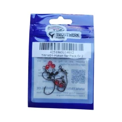 Troutwerk Haken mit Wirbel + Perlen - Haken 5er Pack