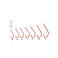 Tubertini S22 Haken Rot gebunden Gr.4 0.18 mm
